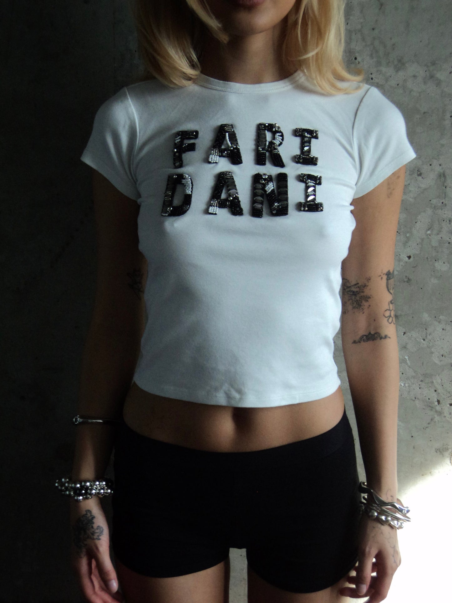 FARIDANI BEADED TEE