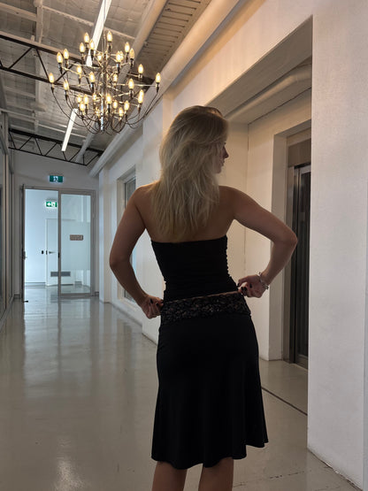Sequin Lace Midi Skirt