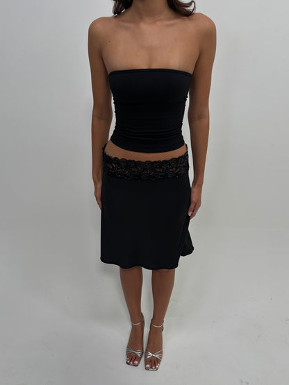 Sequin Lace Midi Skirt