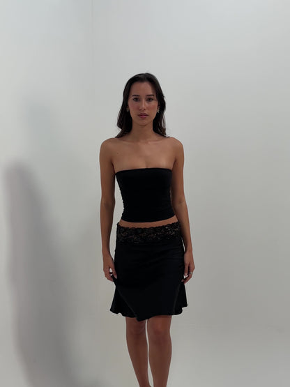 Sequin Lace Midi Skirt